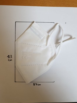 Mascarilla ffp2 infantil unicornio medidas64